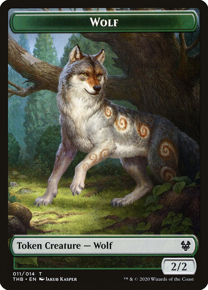 Satyr // Wolf Double-Sided Token [Theros Beyond Death Tokens] | Card Merchant Takapuna