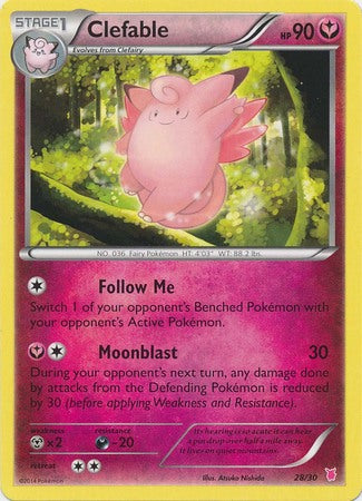 Clefable (28/30) [XY: Trainer Kit 1 - Wigglytuff] | Card Merchant Takapuna