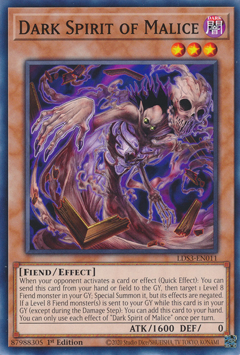 Dark Spirit of Malice [LDS3-EN011] Common | Card Merchant Takapuna