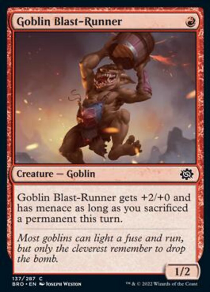 Goblin Blast-Runner [The Brothers' War] | Card Merchant Takapuna