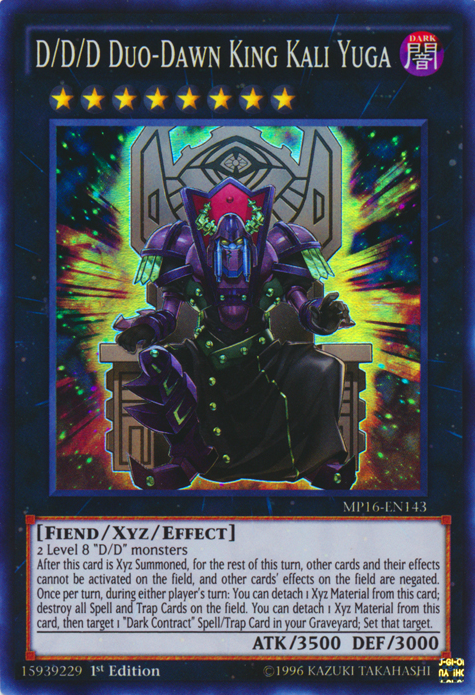 D/D/D Duo-Dawn King Kali Yuga [MP16-EN143] Super Rare | Card Merchant Takapuna