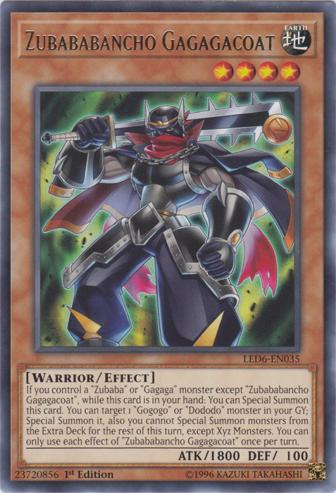 Zubababancho Gagagacoat [LED6-EN035] Rare | Card Merchant Takapuna