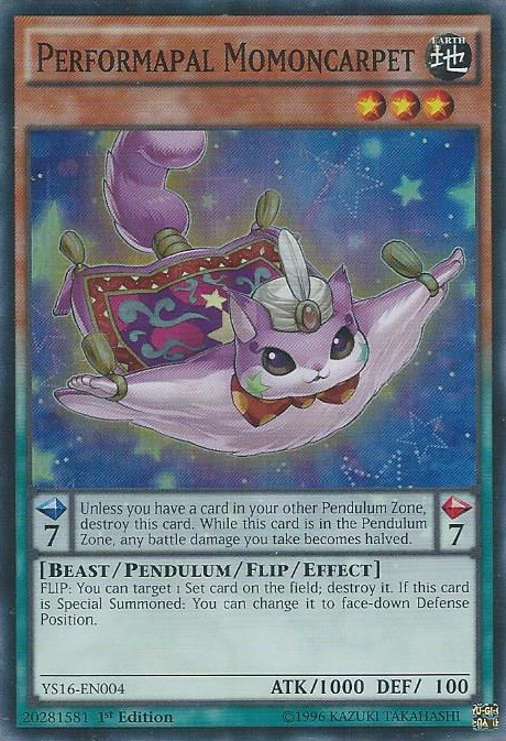 Performapal Momoncarpet [YS16-EN004] Super Rare | Card Merchant Takapuna