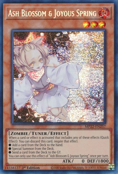 Ash Blossom & Joyous Spring [MP22-EN257] Prismatic Secret Rare | Card Merchant Takapuna