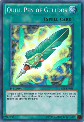 Quill Pen of Gulldos [GENF-EN058] Super Rare | Card Merchant Takapuna