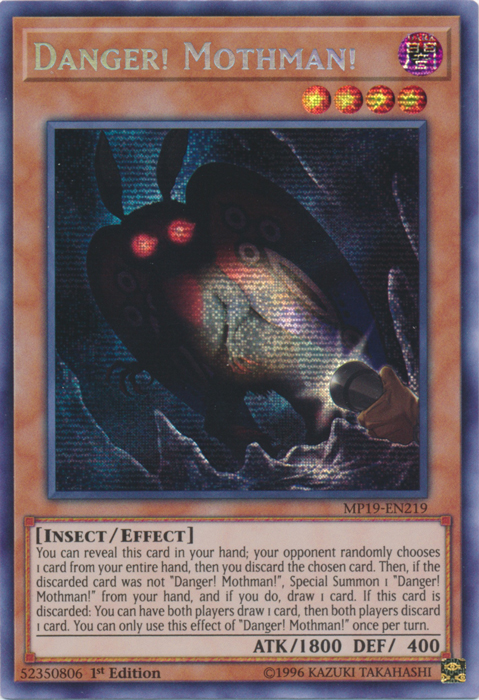 Danger! Mothman! [MP19-EN219] Prismatic Secret Rare | Card Merchant Takapuna