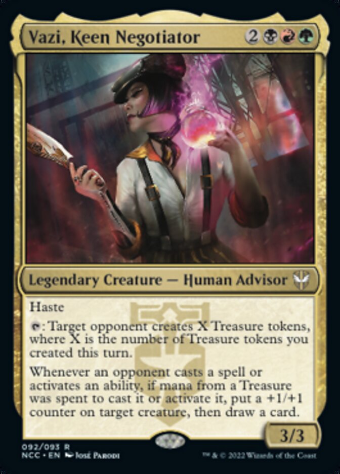 Vazi, Keen Negotiator [Streets of New Capenna Commander] | Card Merchant Takapuna