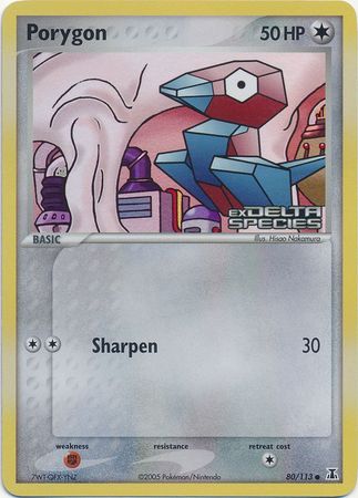 Porygon (80/113) (Stamped) [EX: Delta Species] | Card Merchant Takapuna