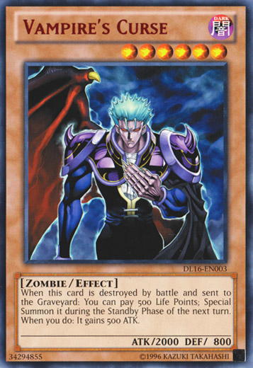 Vampire's Curse (Red) [DL16-EN003] Rare | Card Merchant Takapuna