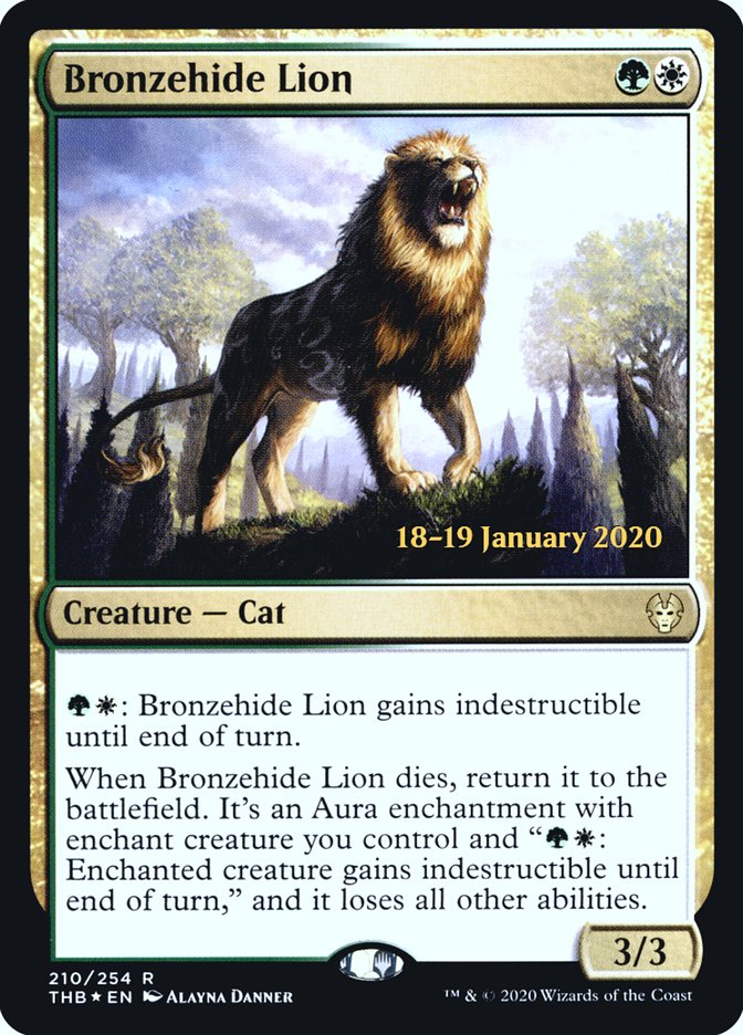 Bronzehide Lion [Theros Beyond Death Prerelease Promos] | Card Merchant Takapuna