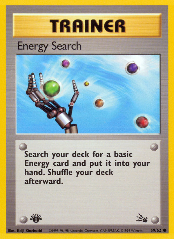 Energy Search (59/62) [Fossil 1st Edition] | Card Merchant Takapuna