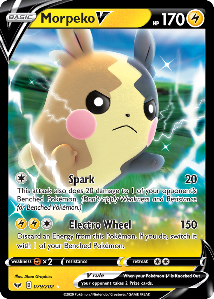 Morpeko V (079/202) [Sword & Shield: Base Set] | Card Merchant Takapuna