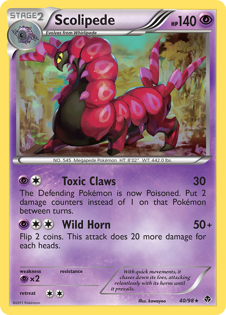 Scolipede (40/98) [Black & White: Emerging Powers] | Card Merchant Takapuna