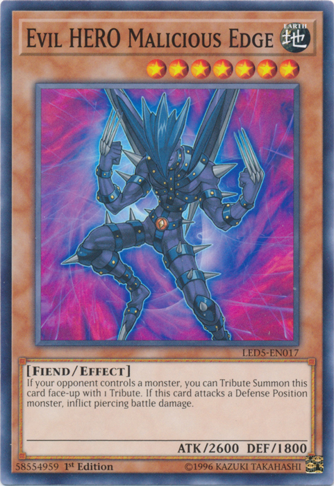 Evil Hero Malicious Edge [LED5-EN017] Common | Card Merchant Takapuna