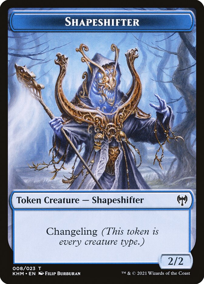 Human Warrior // Shapeshifter Double-Sided Token [Kaldheim Tokens] | Card Merchant Takapuna