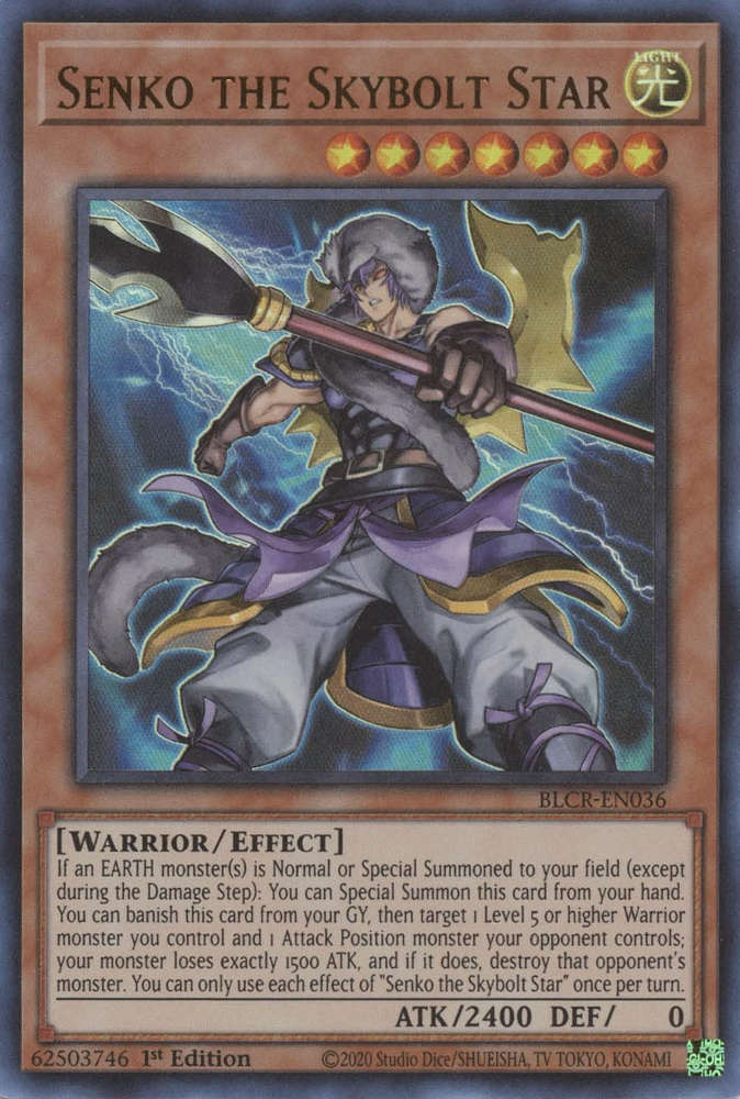 Senko the Skybolt Star [BLCR-EN036] Ultra Rare | Card Merchant Takapuna