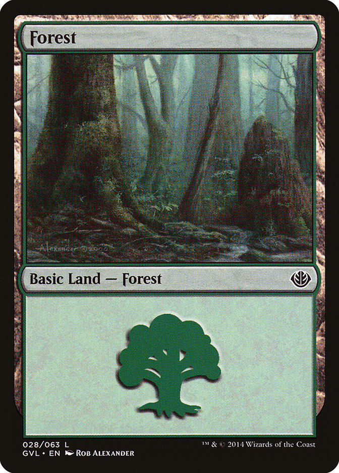 Forest (28) (Garruk vs. Liliana) [Duel Decks Anthology] | Card Merchant Takapuna