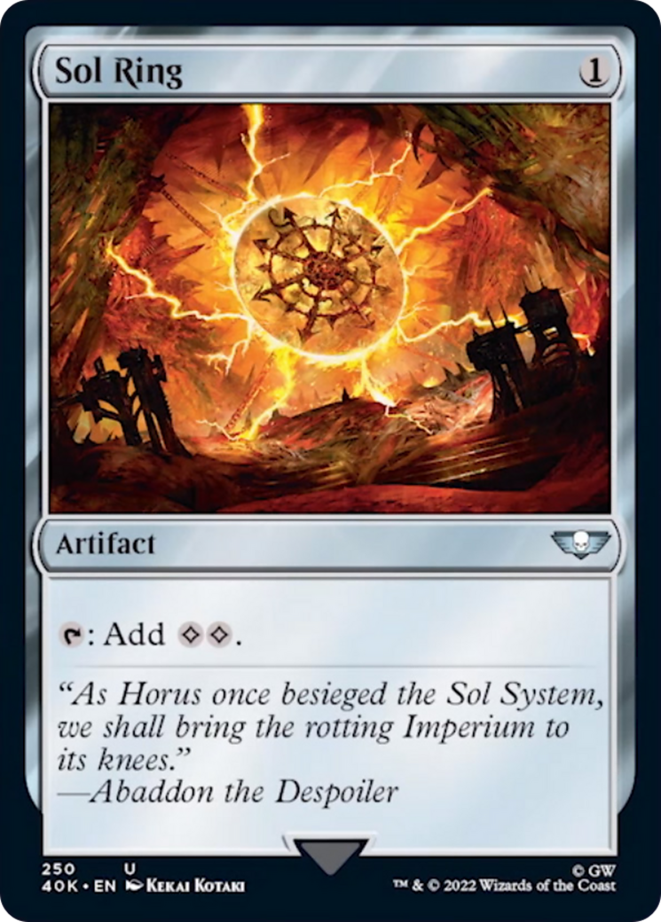 Sol Ring (250) (Surge Foil) [Warhammer 40,000] | Card Merchant Takapuna