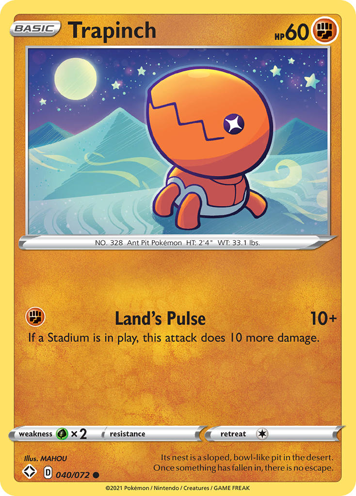 Trapinch (040/072) [Sword & Shield: Shining Fates] | Card Merchant Takapuna