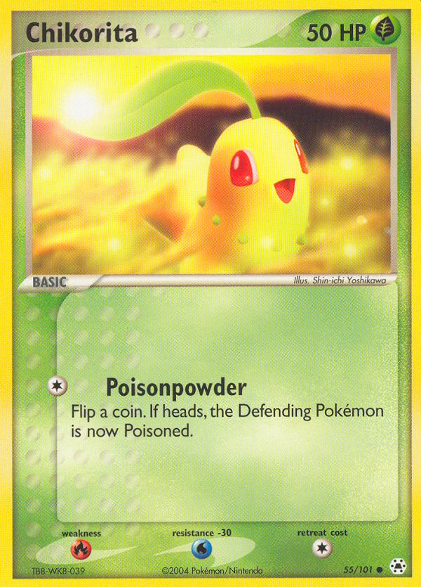 Chikorita (55/101) [EX: Hidden Legends] | Card Merchant Takapuna