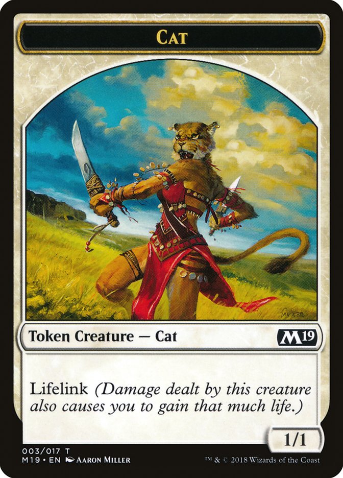 Cat Token [Core Set 2019 Tokens] | Card Merchant Takapuna