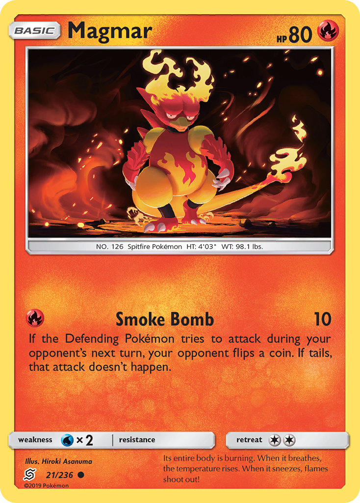 Magmar (21/236) [Sun & Moon: Unified Minds] | Card Merchant Takapuna