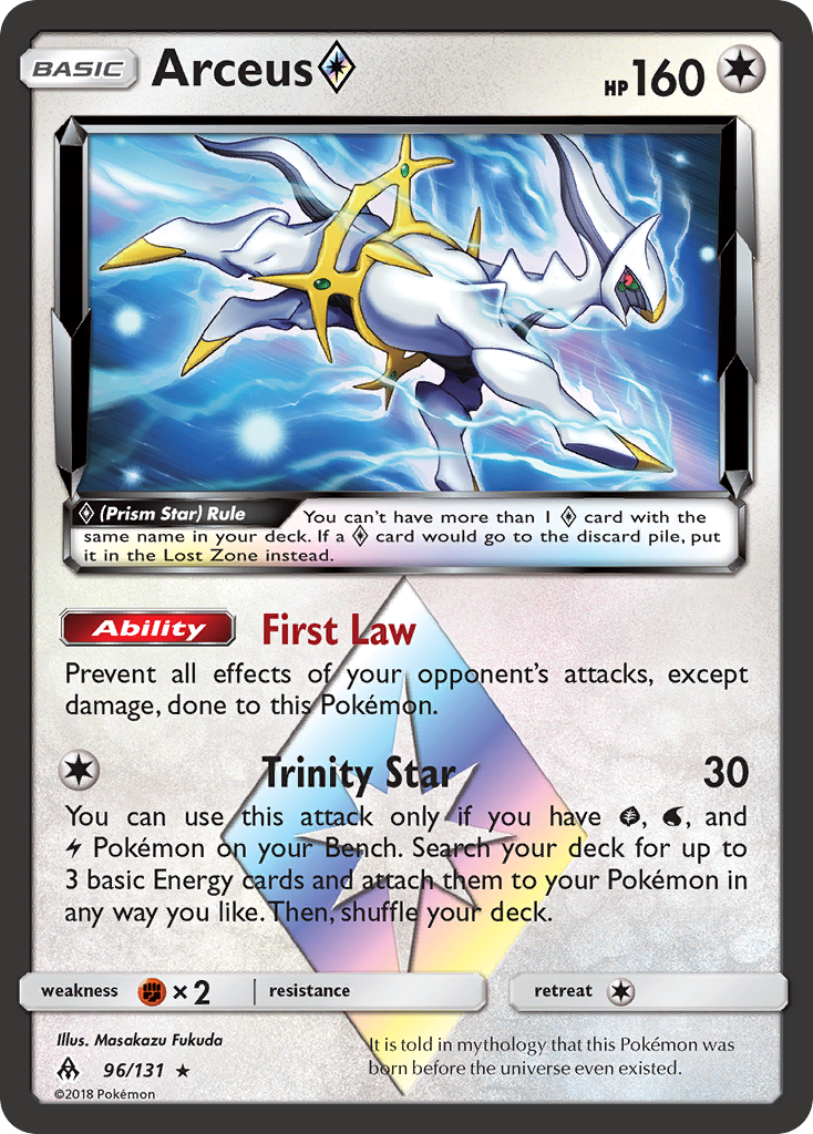 Arceus (96/131) (Prism Star) [Sun & Moon: Forbidden Light] | Card Merchant Takapuna