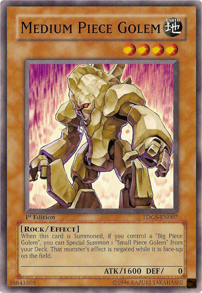 Medium Piece Golem [TDGS-EN007] Common | Card Merchant Takapuna