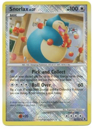 Snorlax (33/111) (League Promo) [Platinum: Rising Rivals] | Card Merchant Takapuna