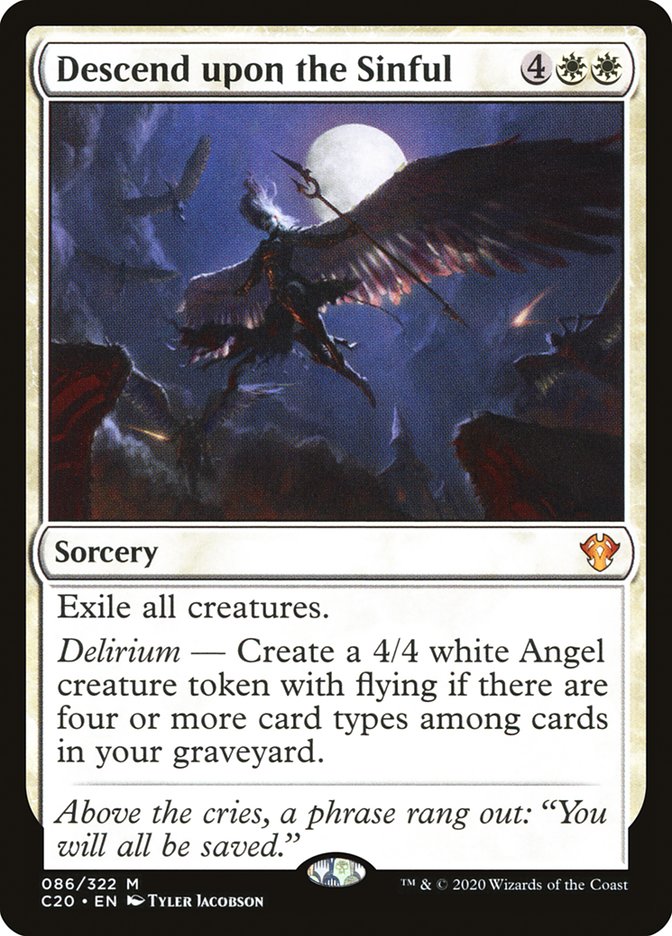 Descend upon the Sinful [Commander 2020] | Card Merchant Takapuna