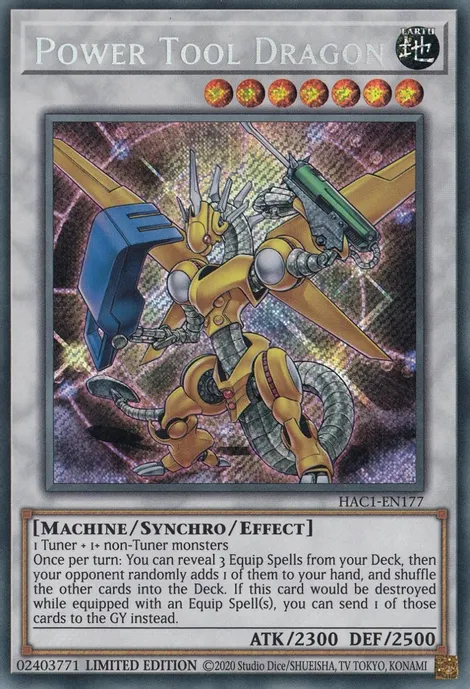 Power Tool Dragon [HAC1-EN177] Secret Rare | Card Merchant Takapuna