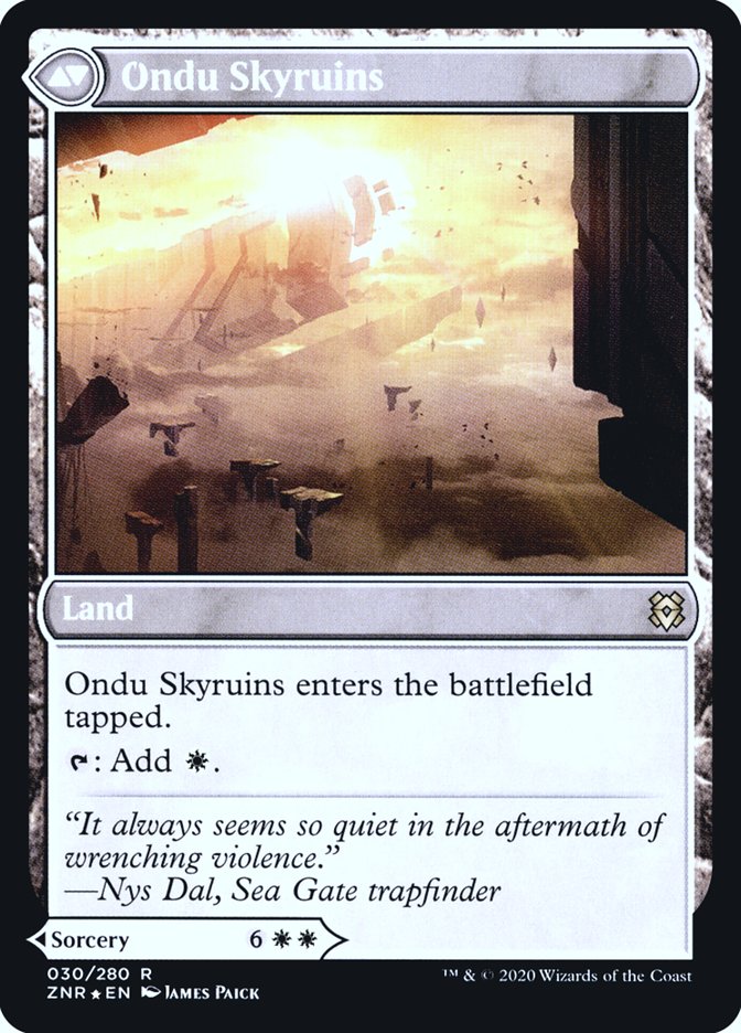 Ondu Inversion // Ondu Skyruins [Zendikar Rising Prerelease Promos] | Card Merchant Takapuna