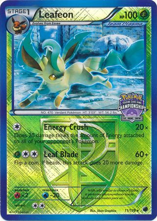 Leafeon (11/116) (States Championship Promo) [Black & White: Plasma Freeze] | Card Merchant Takapuna