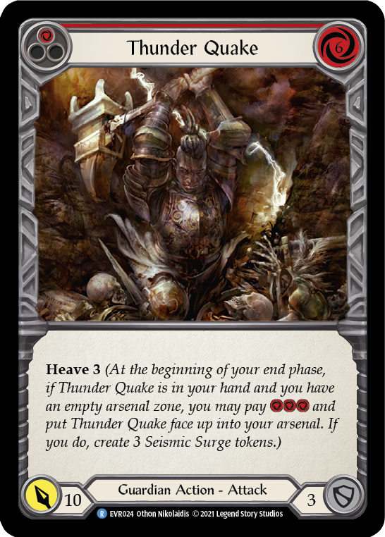 Thunder Quake (Red) [EVR024] (Everfest)  1st Edition Rainbow Foil | Card Merchant Takapuna