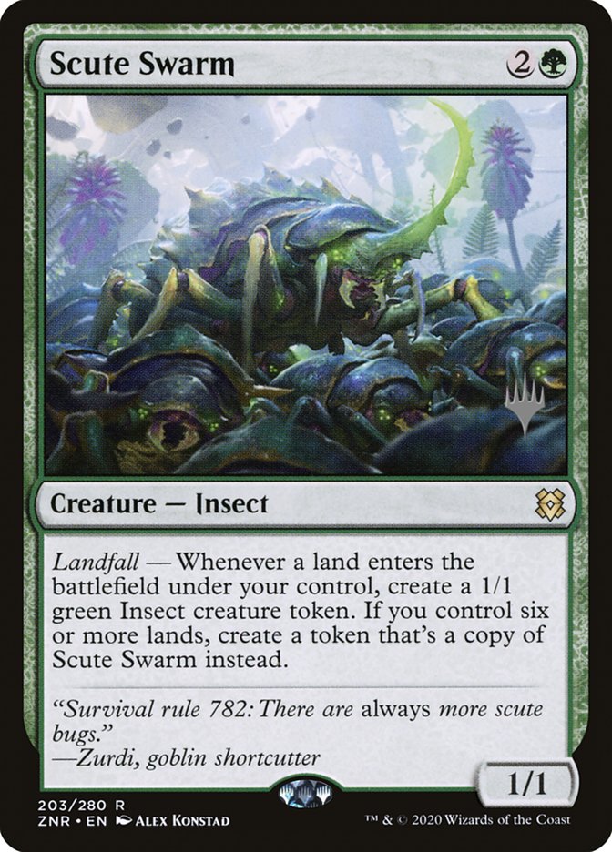 Scute Swarm (Promo Pack) [Zendikar Rising Promos] | Card Merchant Takapuna