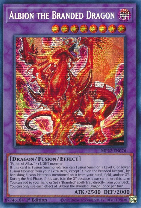 Albion the Branded Dragon [MP22-EN076] Prismatic Secret Rare | Card Merchant Takapuna