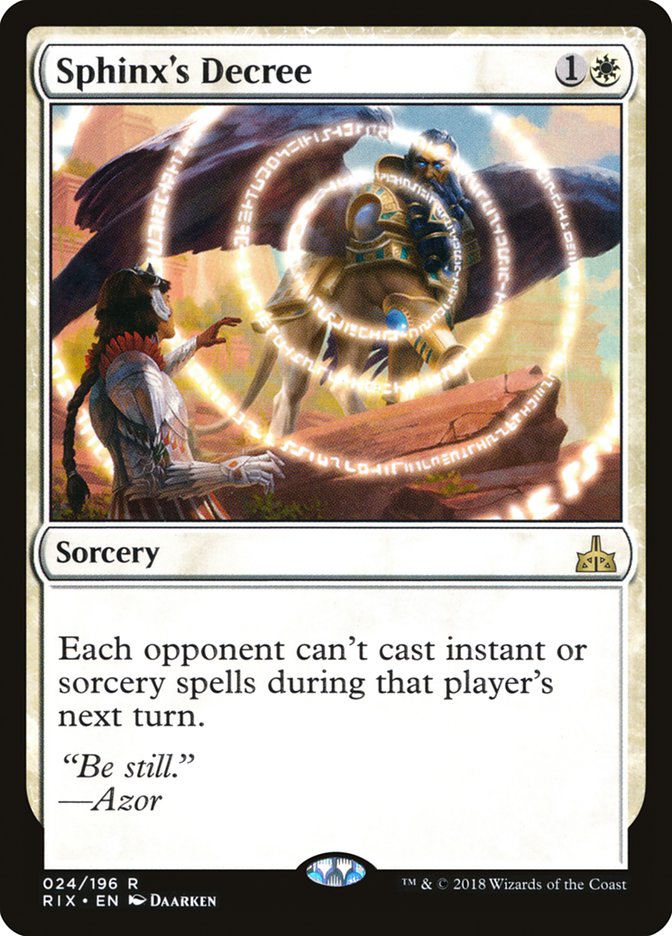 Sphinx's Decree [Rivals of Ixalan] | Card Merchant Takapuna