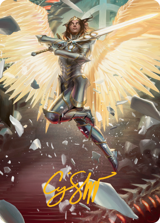 Archangel Elspeth Art Card (Gold-Stamped Signature) [March of the Machine Art Series] | Card Merchant Takapuna