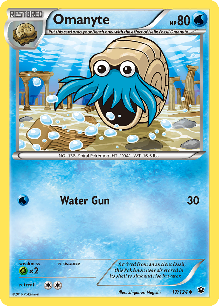 Omanyte (17/124) [XY: Fates Collide] | Card Merchant Takapuna