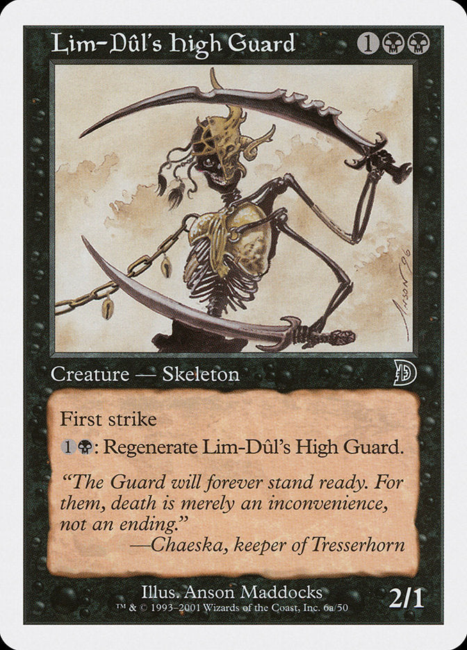 Lim-Dul's High Guard (Holding Sword) [Deckmasters] | Card Merchant Takapuna