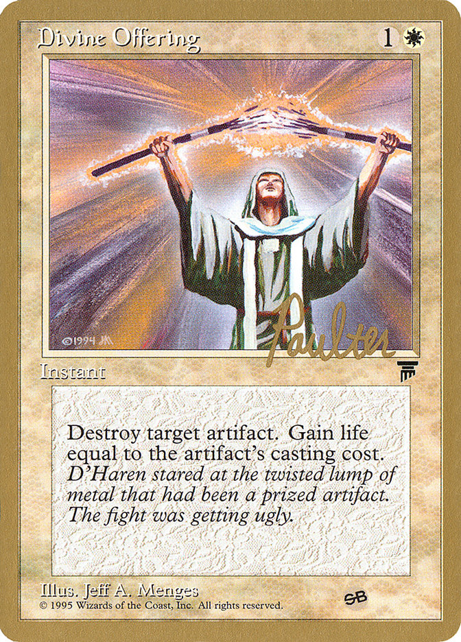 Divine Offering (Preston Poulter) (SB) [Pro Tour Collector Set] | Card Merchant Takapuna