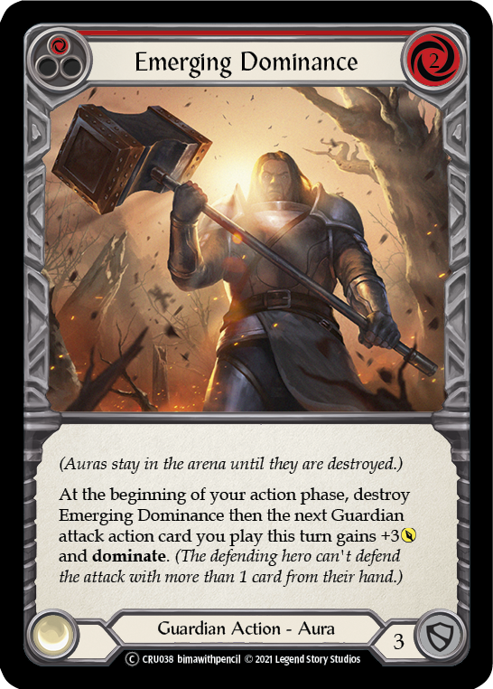 Emerging Dominance (Red) [U-CRU038] (Crucible of War Unlimited)  Unlimited Normal | Card Merchant Takapuna