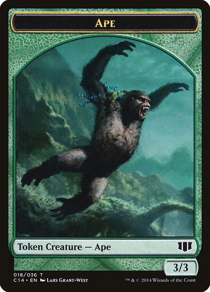 Ape // Zombie (011/036) Double-Sided Token [Commander 2014 Tokens] | Card Merchant Takapuna