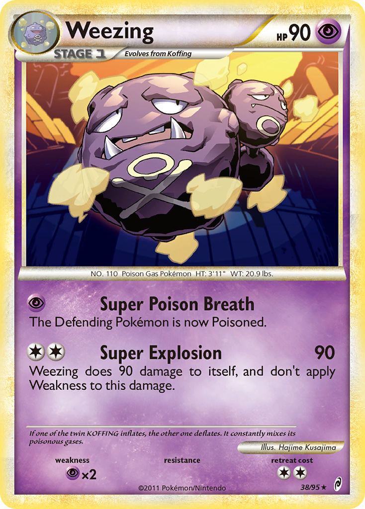 Weezing (38/95) [HeartGold & SoulSilver: Call of Legends] | Card Merchant Takapuna