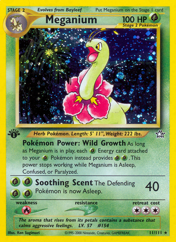 Meganium (11/111) [Neo Genesis 1st Edition] | Card Merchant Takapuna