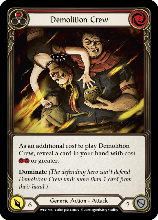 Demolition Crew (Red) [WTR179-C] (Welcome to Rathe)  Alpha Print Normal | Card Merchant Takapuna