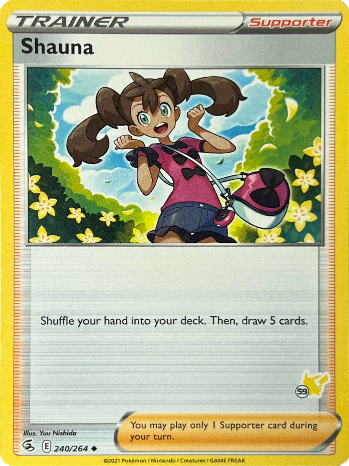 Shauna (240/264) (Pikachu Stamp #59) [Battle Academy 2022] | Card Merchant Takapuna