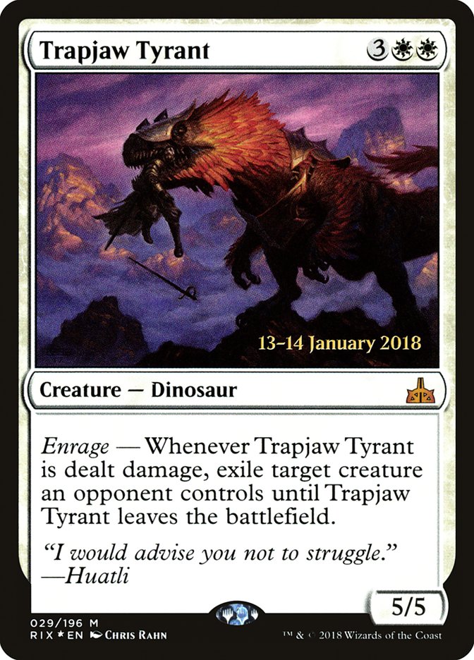 Trapjaw Tyrant [Rivals of Ixalan Prerelease Promos] | Card Merchant Takapuna