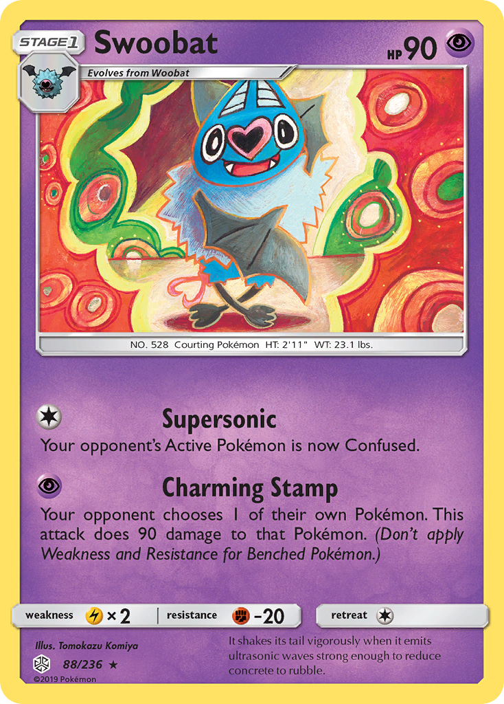 Swoobat (88/236) [Sun & Moon: Cosmic Eclipse] | Card Merchant Takapuna