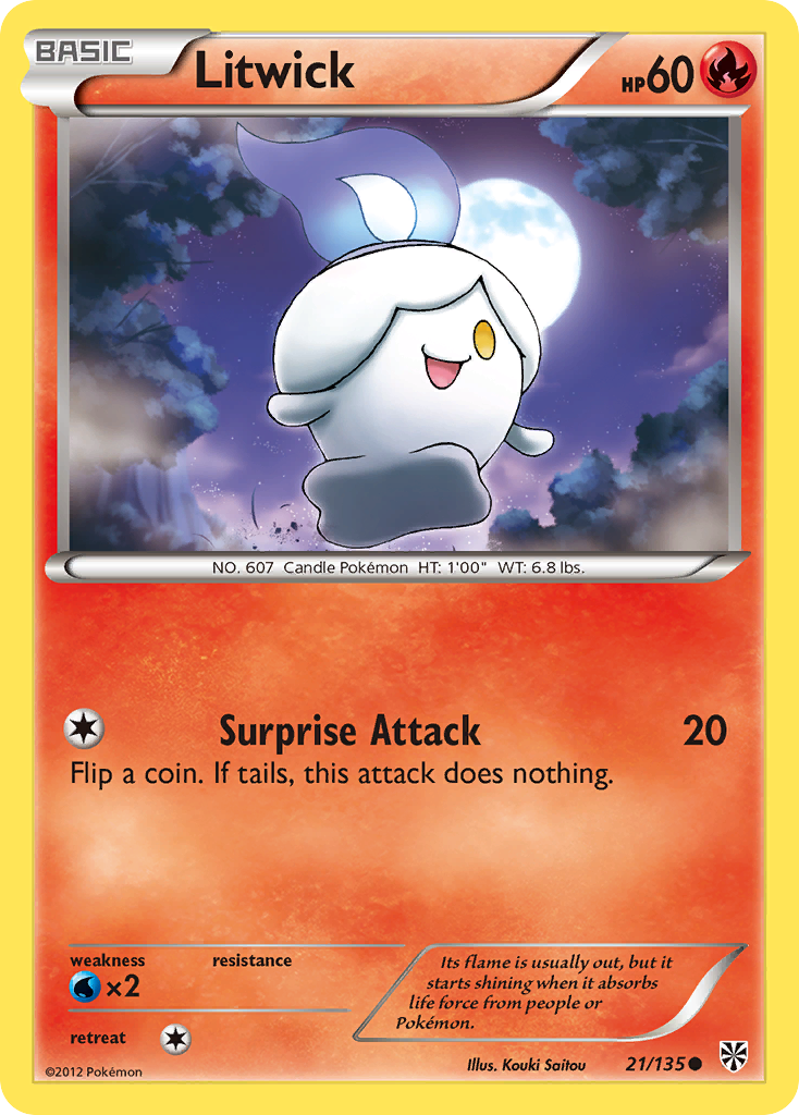 Litwick (21/135) [Black & White: Plasma Storm] | Card Merchant Takapuna